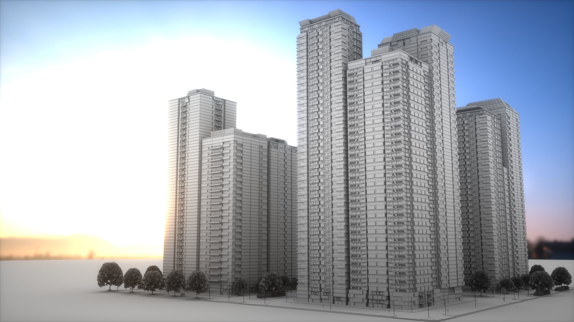 City Block Type B33 3D model_9