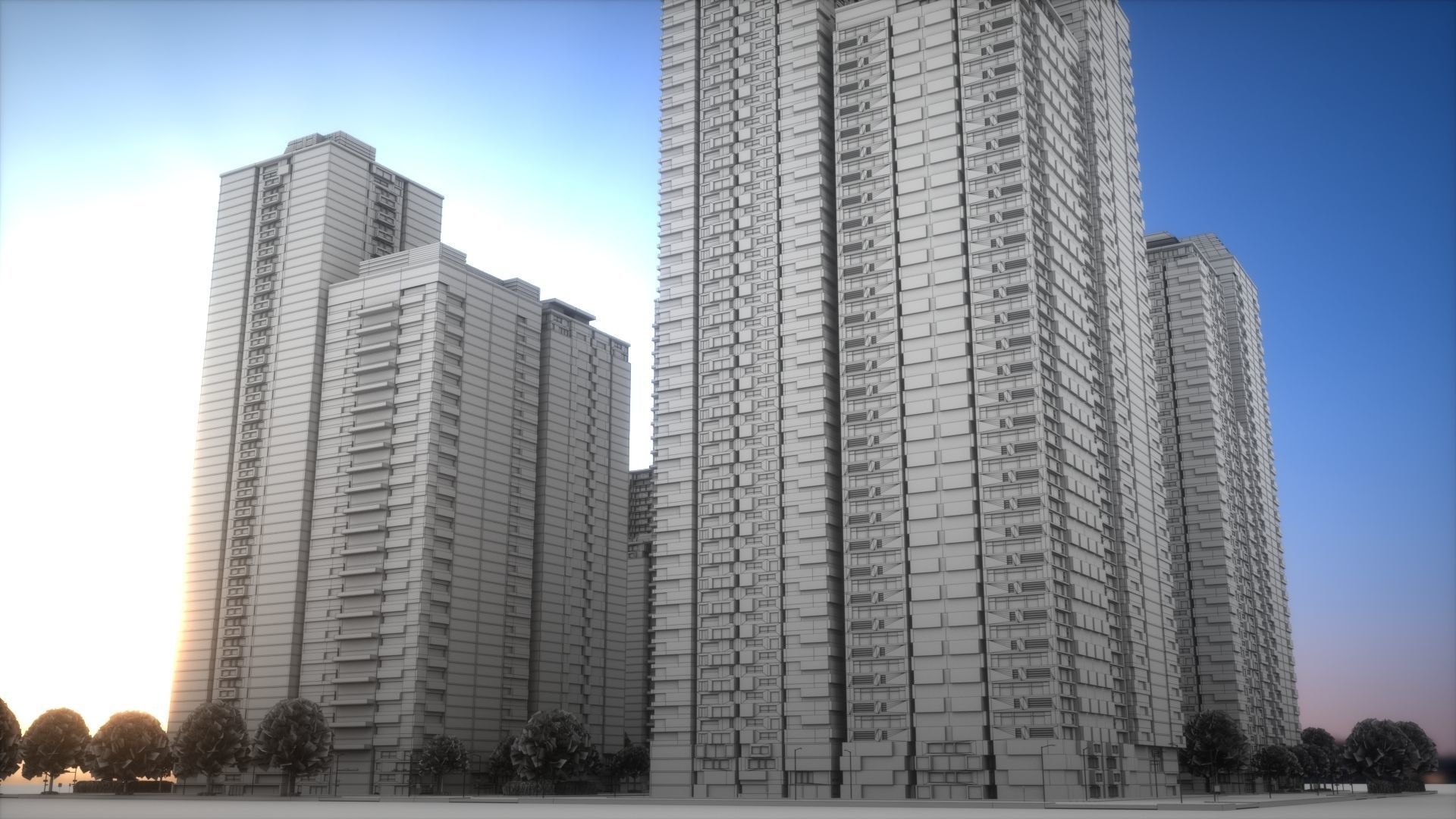 City Block Type B33 3D model_7