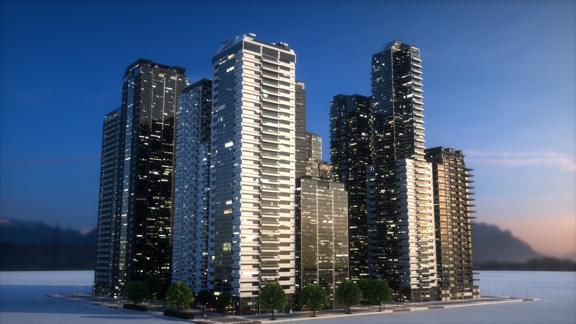 City Block Type B33 3D model_4