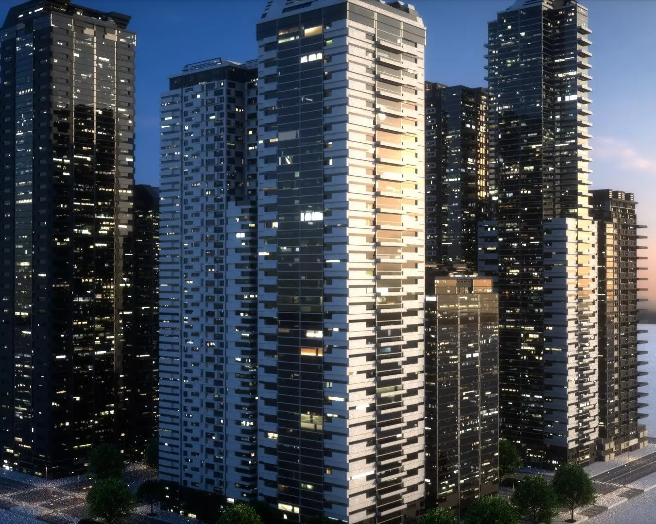 City Block Type B33 3D model_0