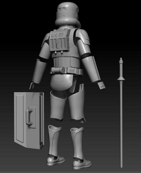 Concept Stormtrooper One12 Scale Armor 3d print STL Files 3D print model_1