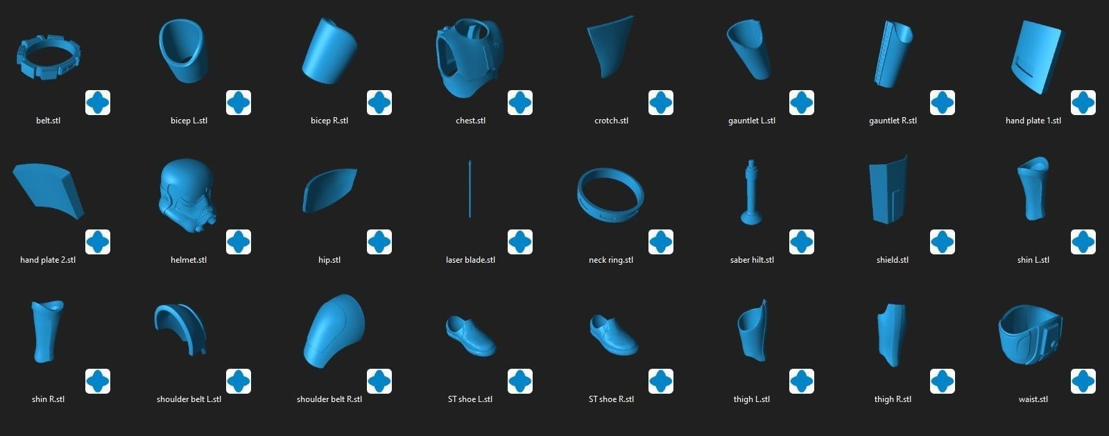 Concept Stormtrooper One12 Scale Armor 3d print STL Files 3D print model_2
