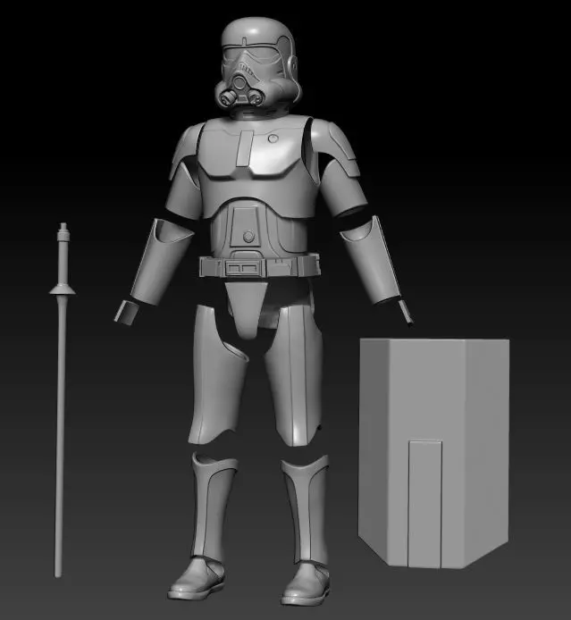 Concept Stormtrooper One12 Scale Armor 3d print STL Files 3D print model_0
