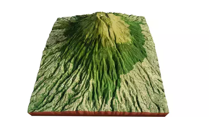 Mount Sumbing 3d model terrain