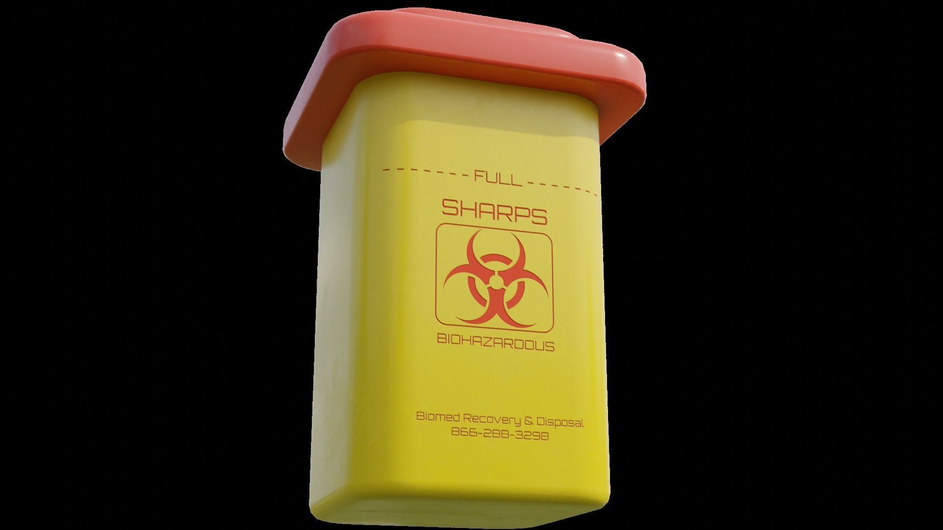 Sharps Container 1L 3D model_1