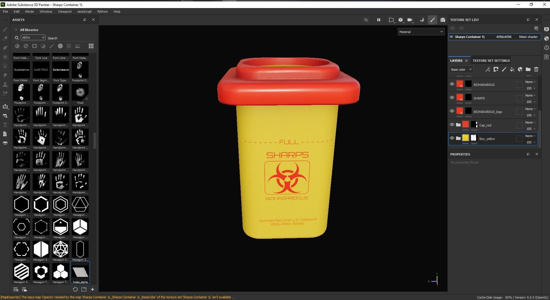 Sharps Container 1L 3D model_10