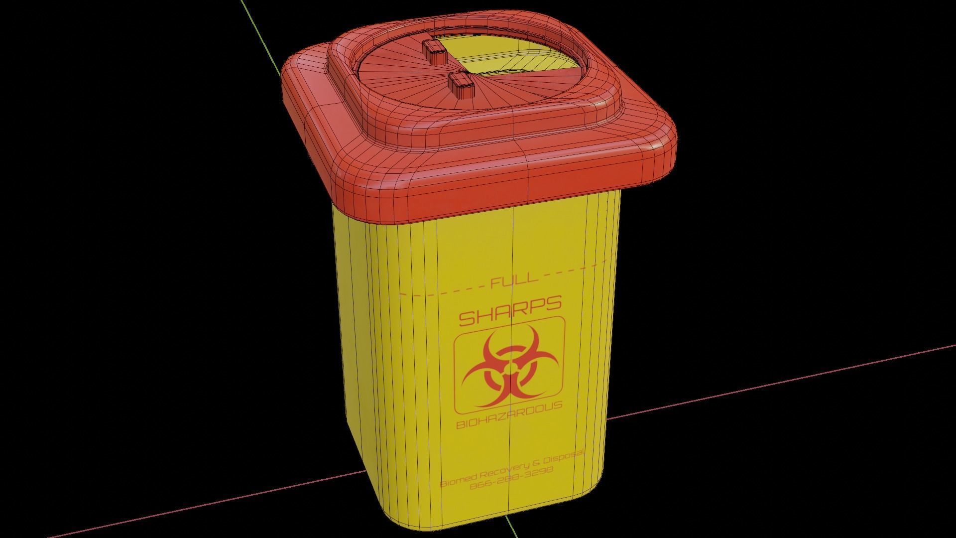 Sharps Container 1L 3D model_6