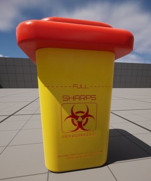 Sharps Container 1L 3D model_8