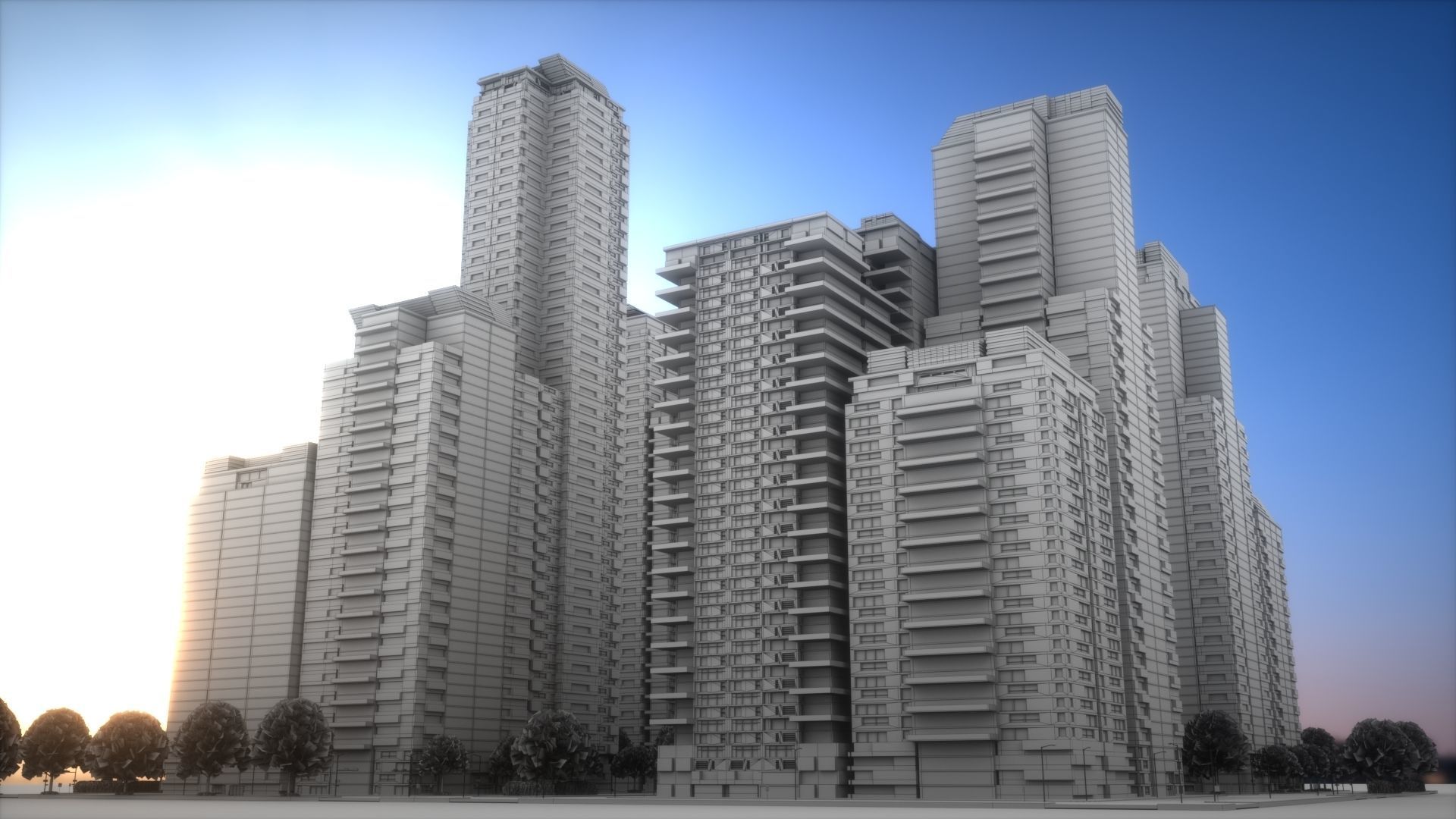 City Block Type B32 3D model_7