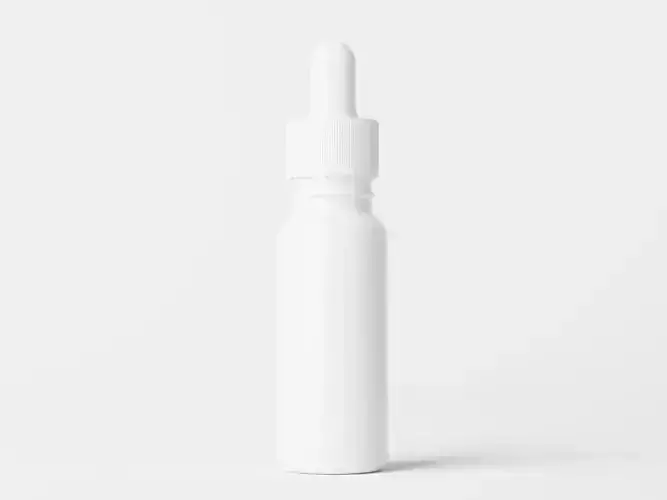 Cosmetic Dropper Bottle with Liquid Splash Low-poly 3D model
