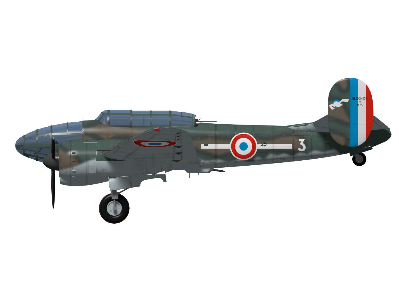 Bloch MB174 3D model_9