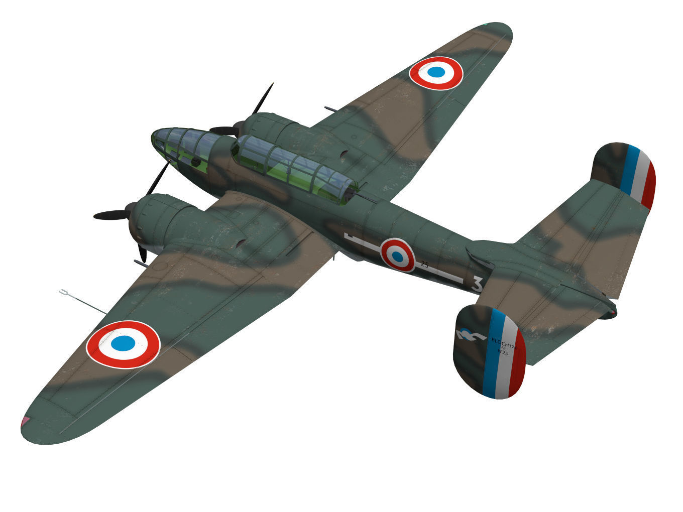 Bloch MB174 3D model_1