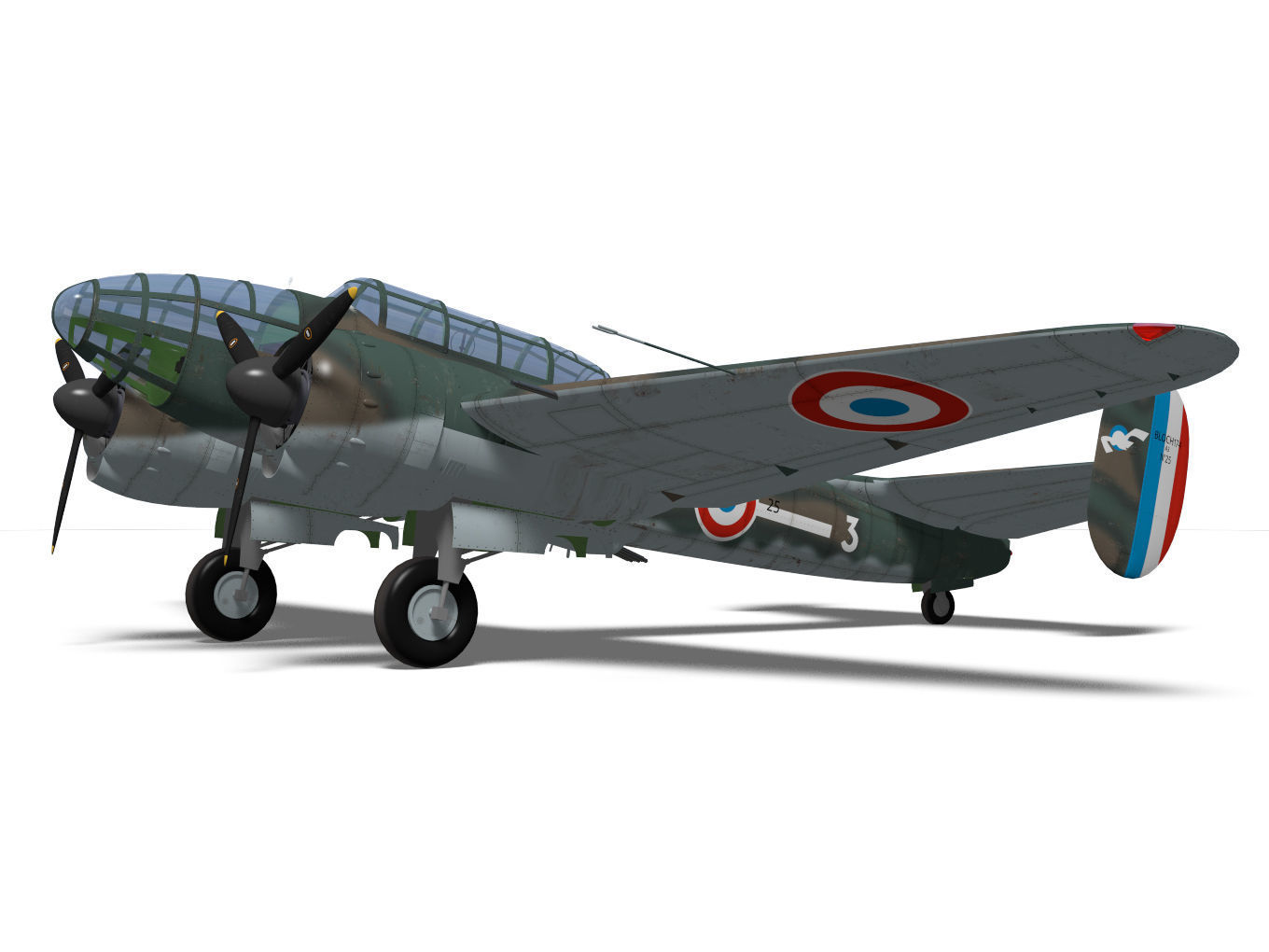 Bloch MB174 3D model_5