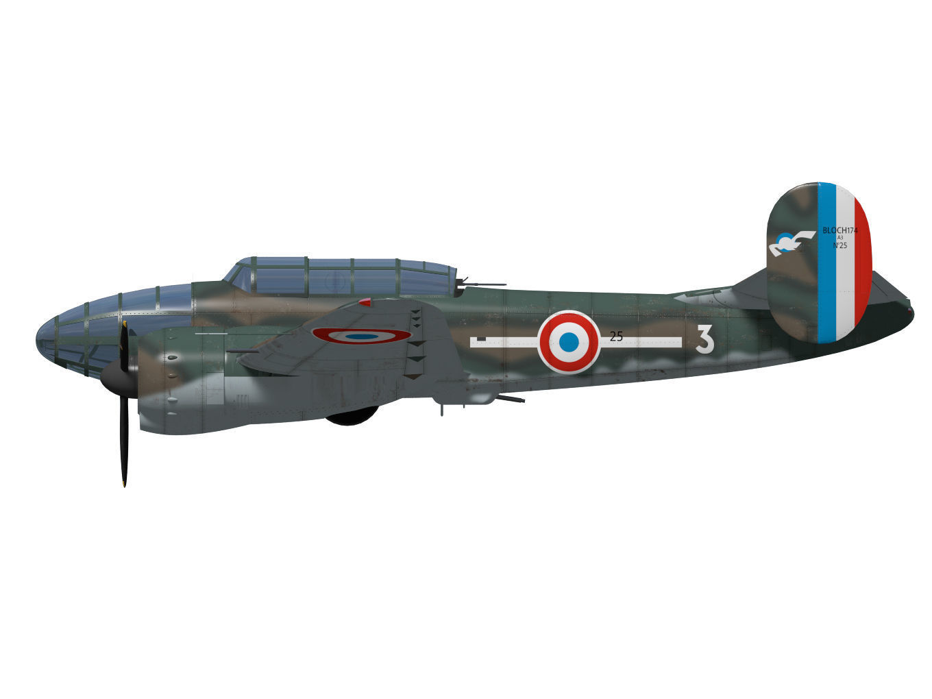 Bloch MB174 3D model_8