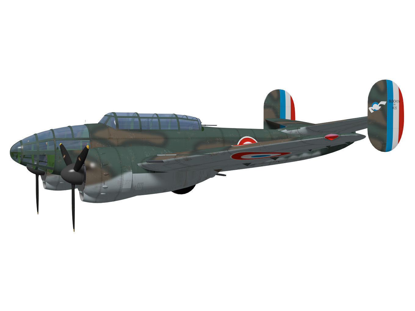 Bloch MB174 3D model_2