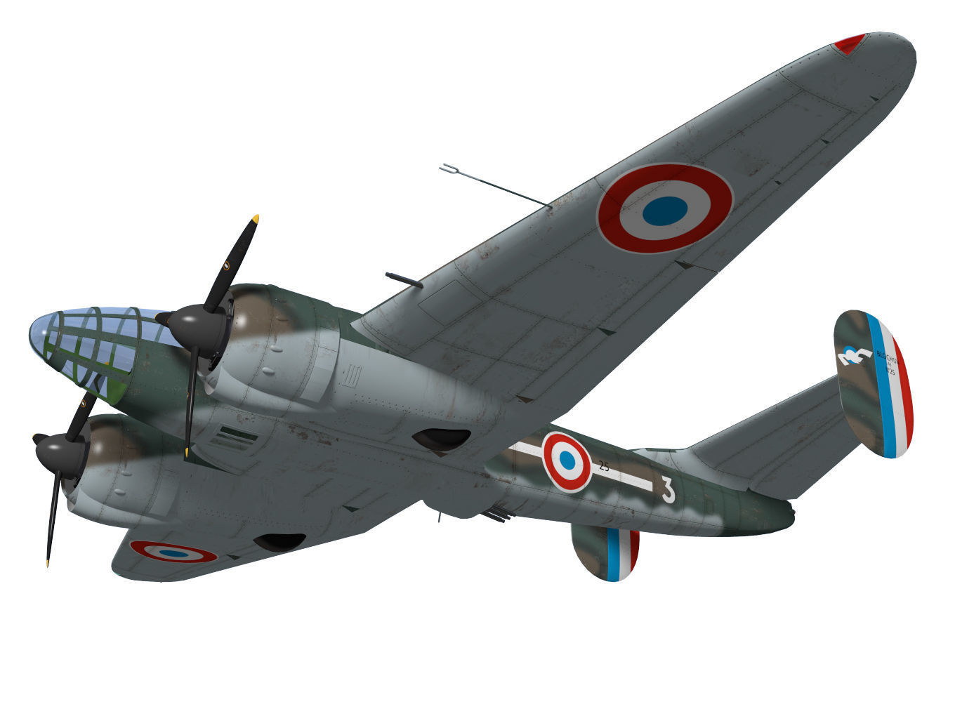 Bloch MB174 3D model_3
