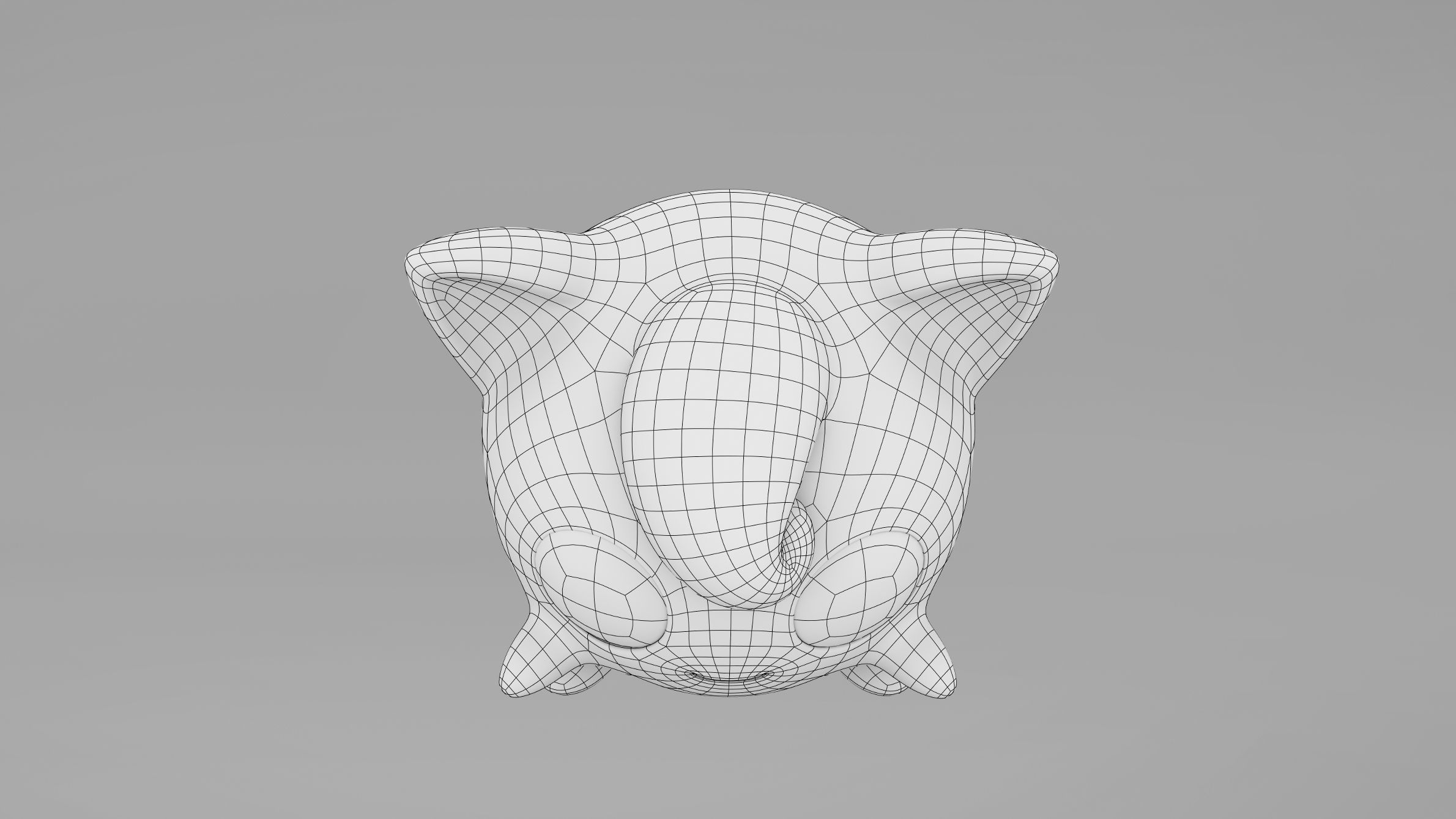 Pokemon Jigglypuff Low-poly 3D model_14