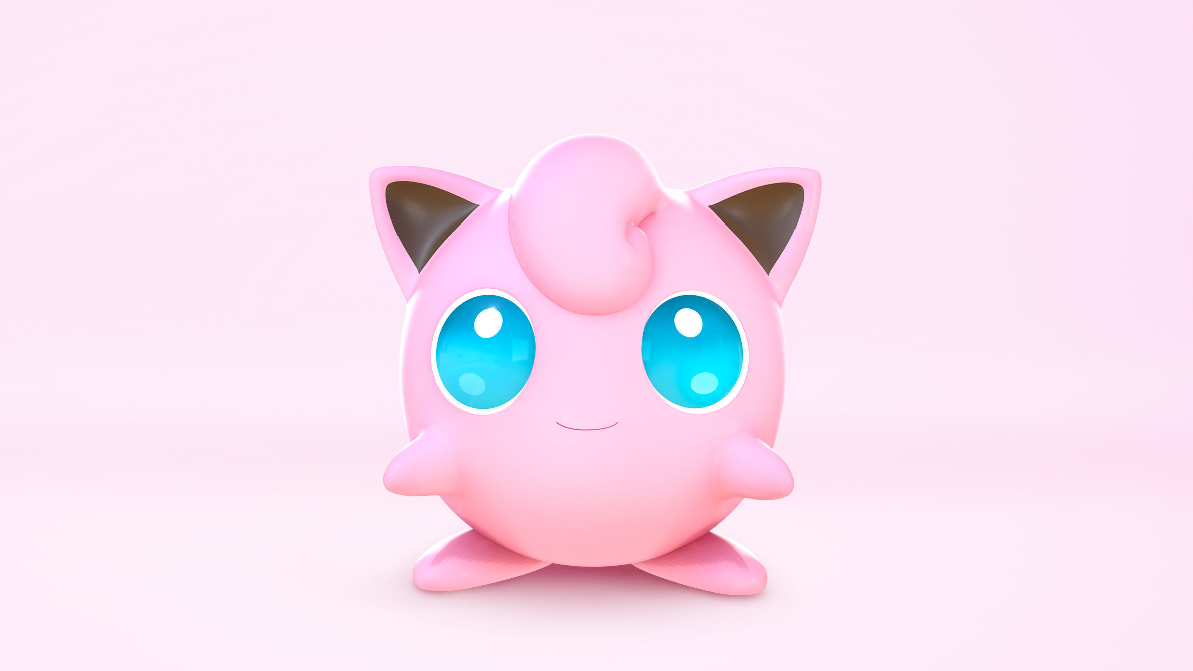 Pokemon Jigglypuff Low-poly 3D model_1