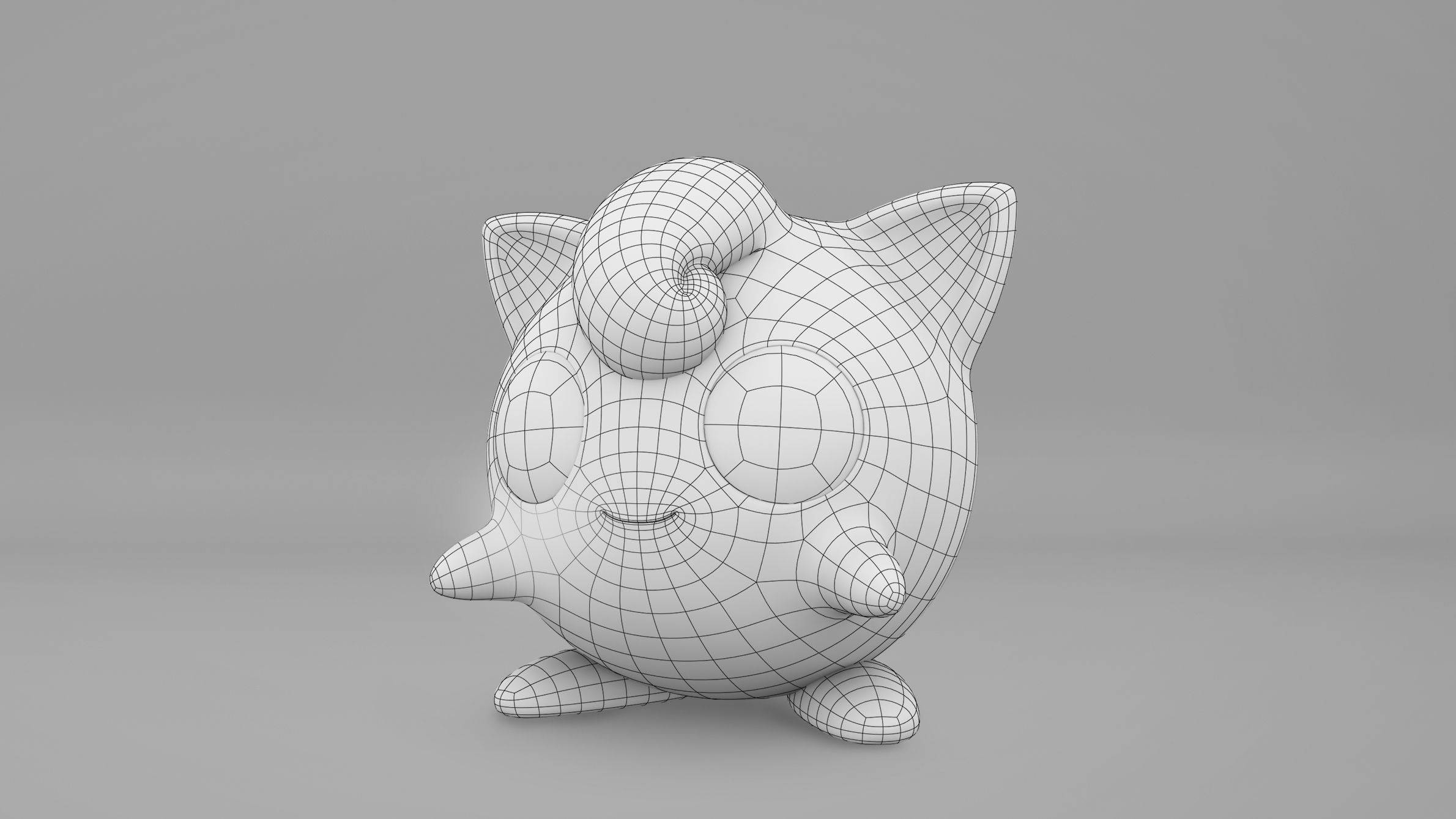 Pokemon Jigglypuff Low-poly 3D model_8