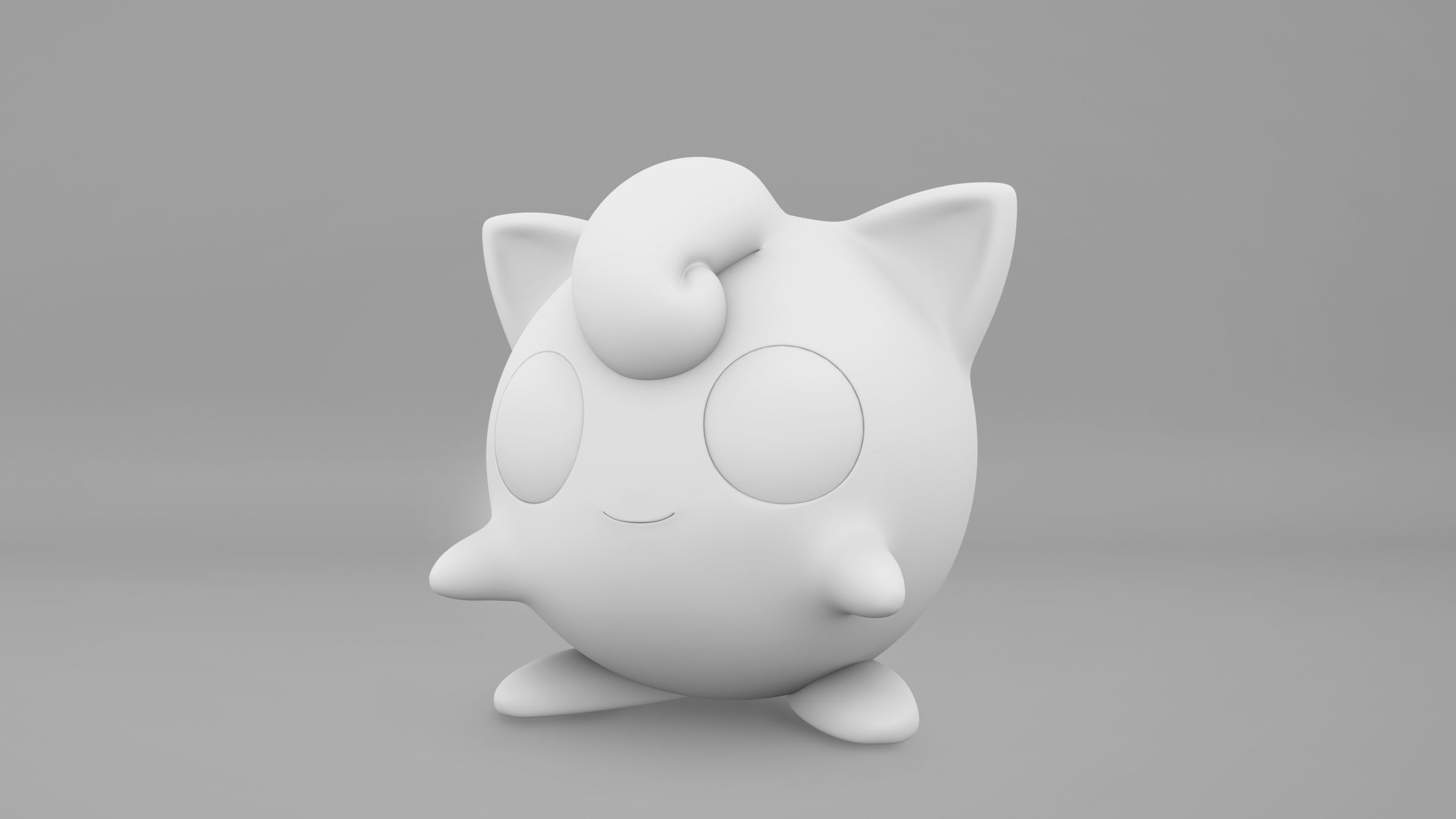 Pokemon Jigglypuff Low-poly 3D model_7