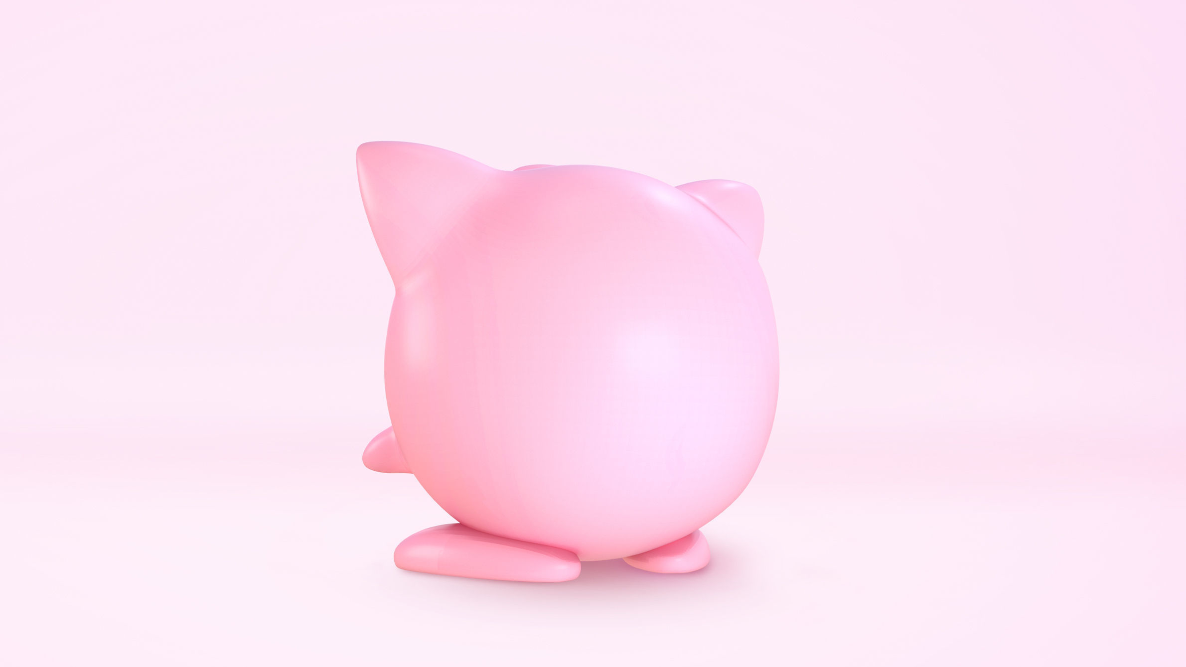 Pokemon Jigglypuff Low-poly 3D model_3