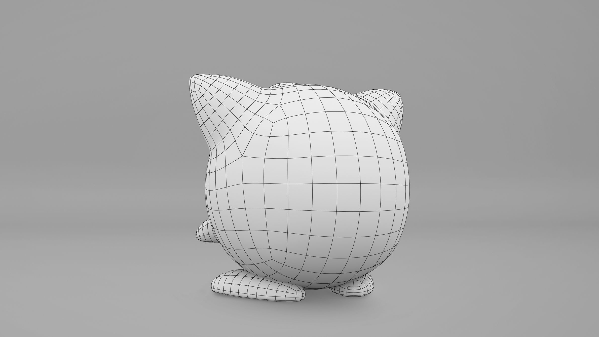 Pokemon Jigglypuff Low-poly 3D model_10