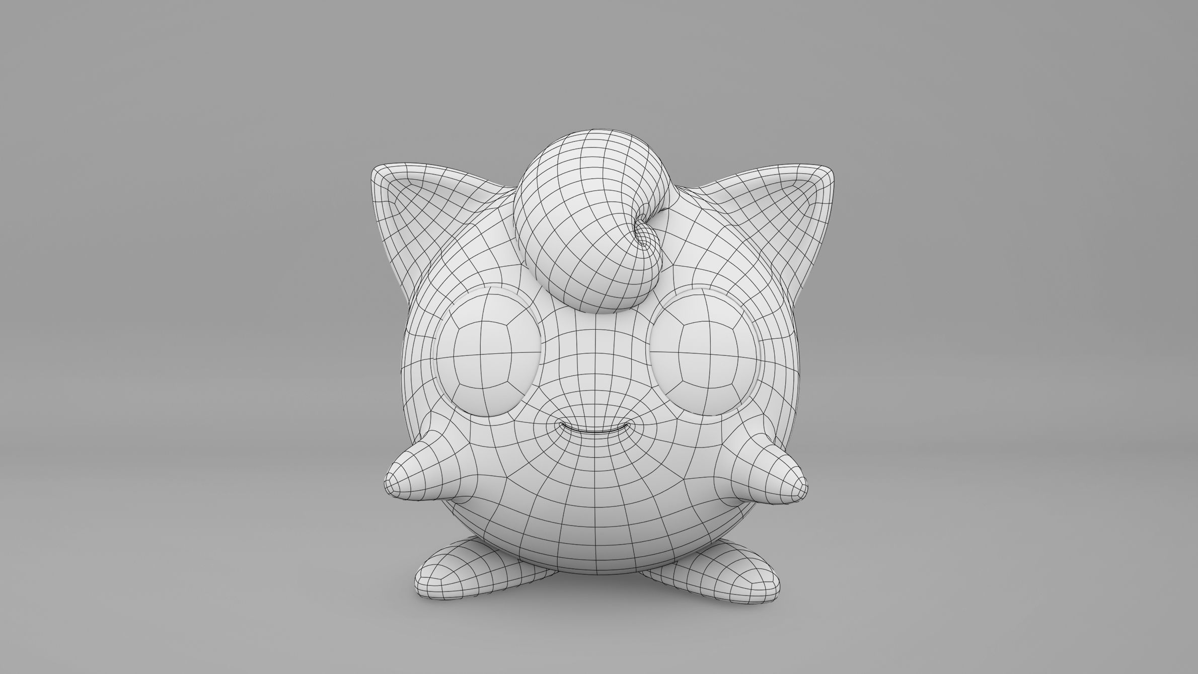 Pokemon Jigglypuff Low-poly 3D model_6
