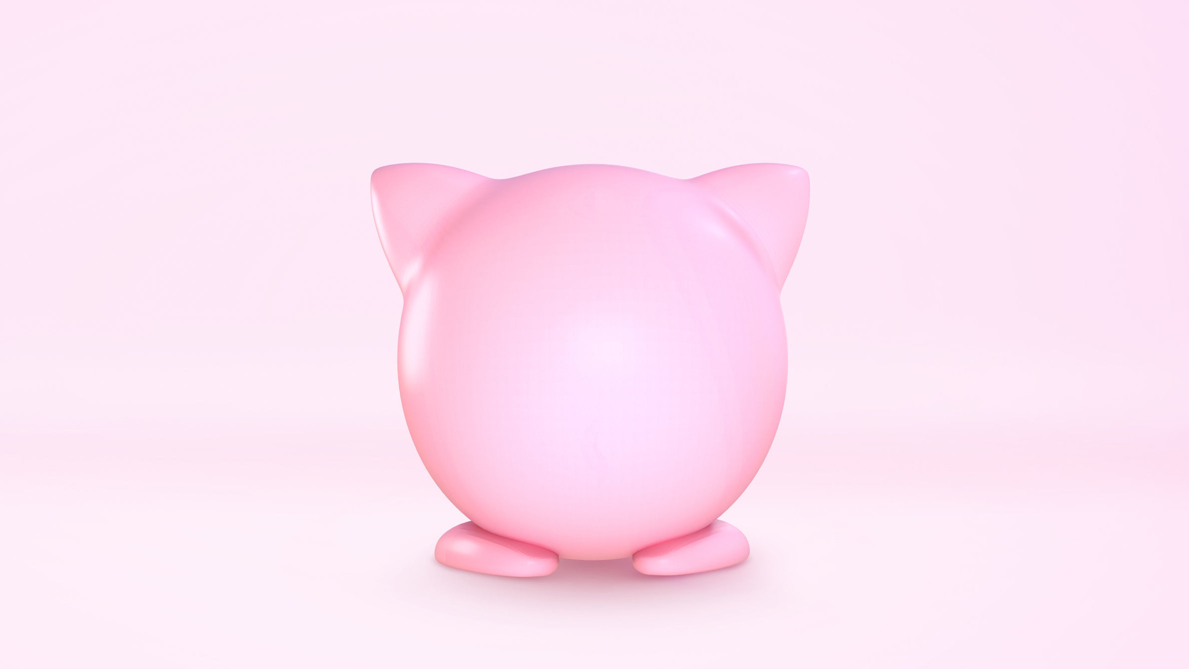 Pokemon Jigglypuff Low-poly 3D model_4