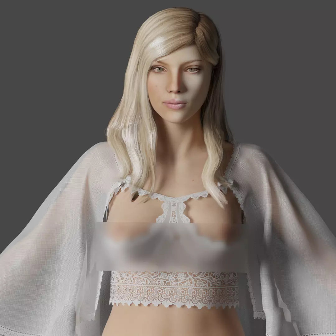 Stunning Scarlett Johansson 3D Model - Highly Realistic 3D model_0