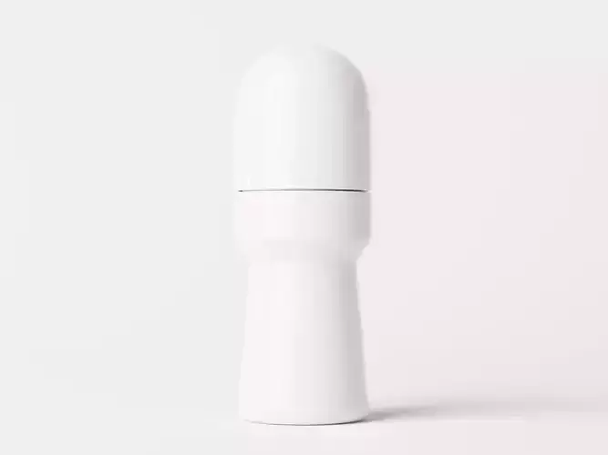 Cosmetic deodorant bottle with Liquid Splash Low-poly 3D model