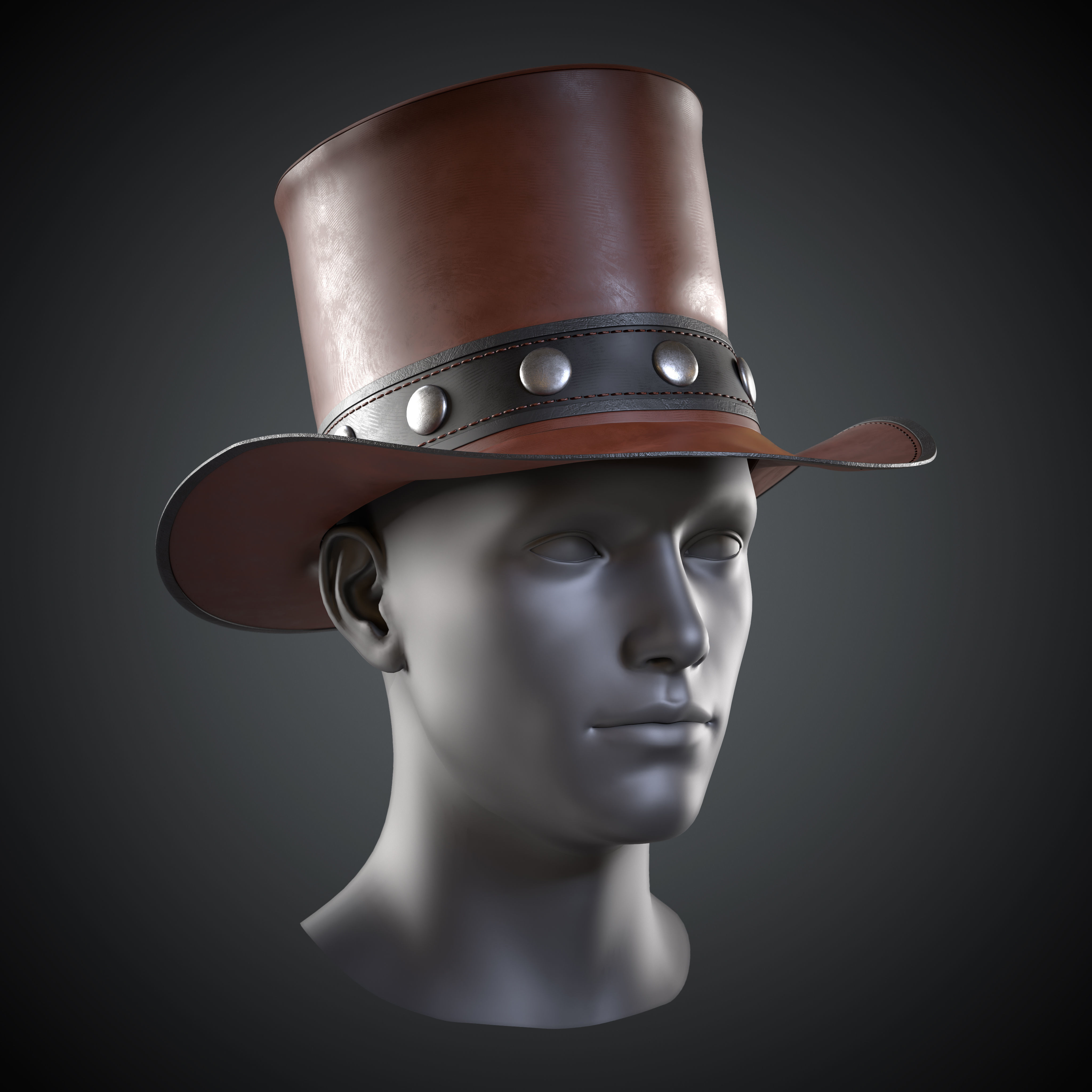 Top Hat 3D model Free low-poly 3D model_5