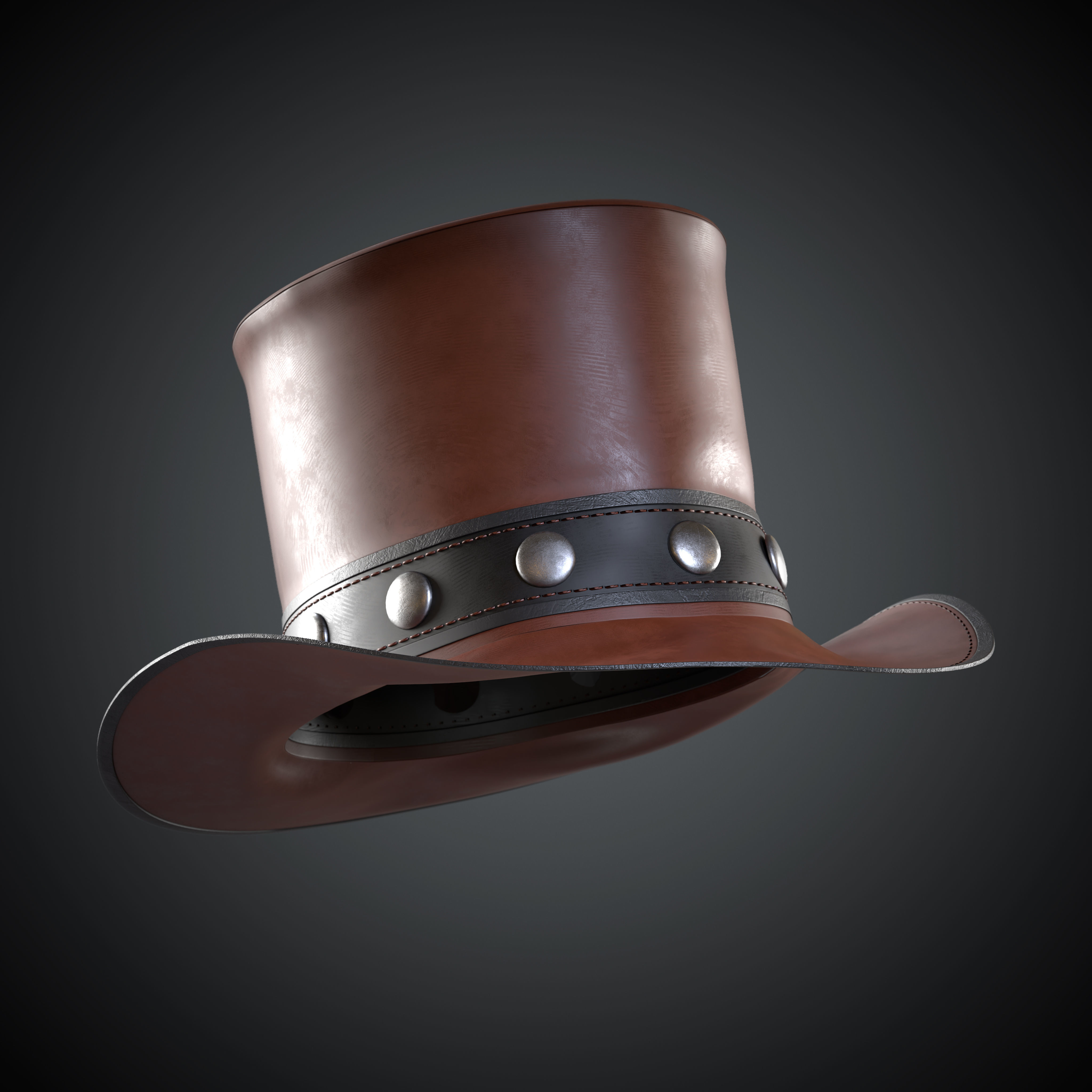 Top Hat 3D model Free low-poly 3D model_6