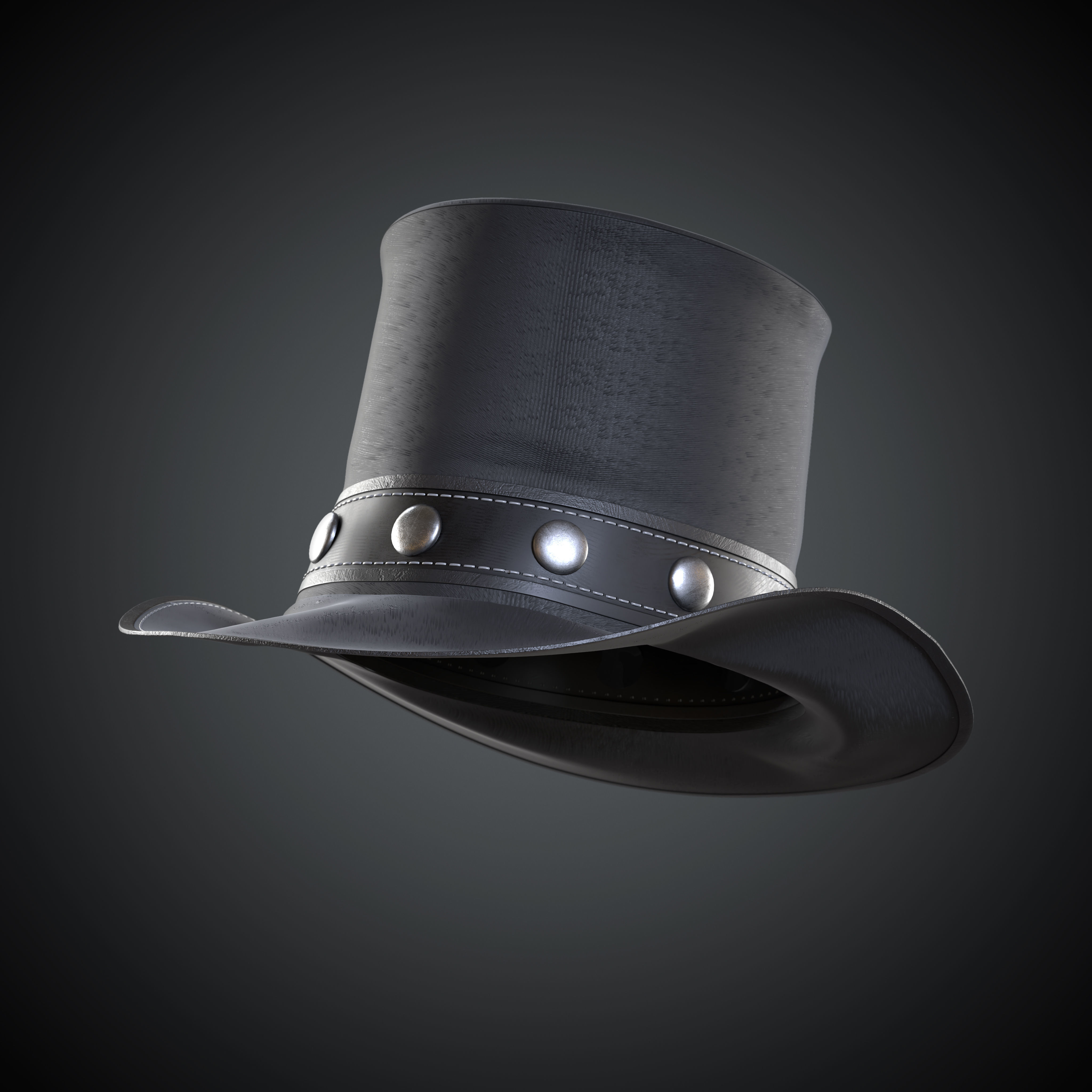 Top Hat 3D model Free low-poly 3D model_8