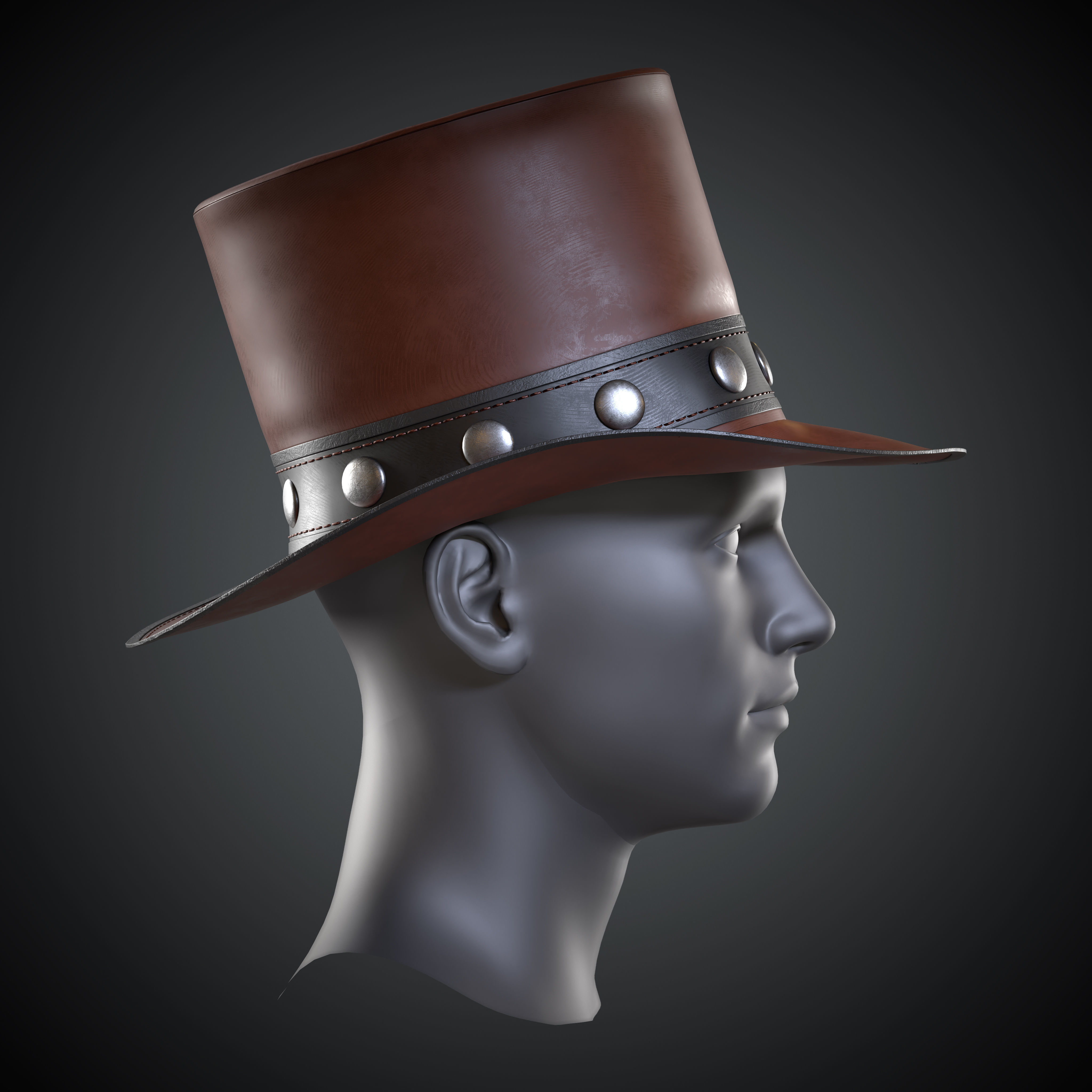 Top Hat 3D model Free low-poly 3D model_4