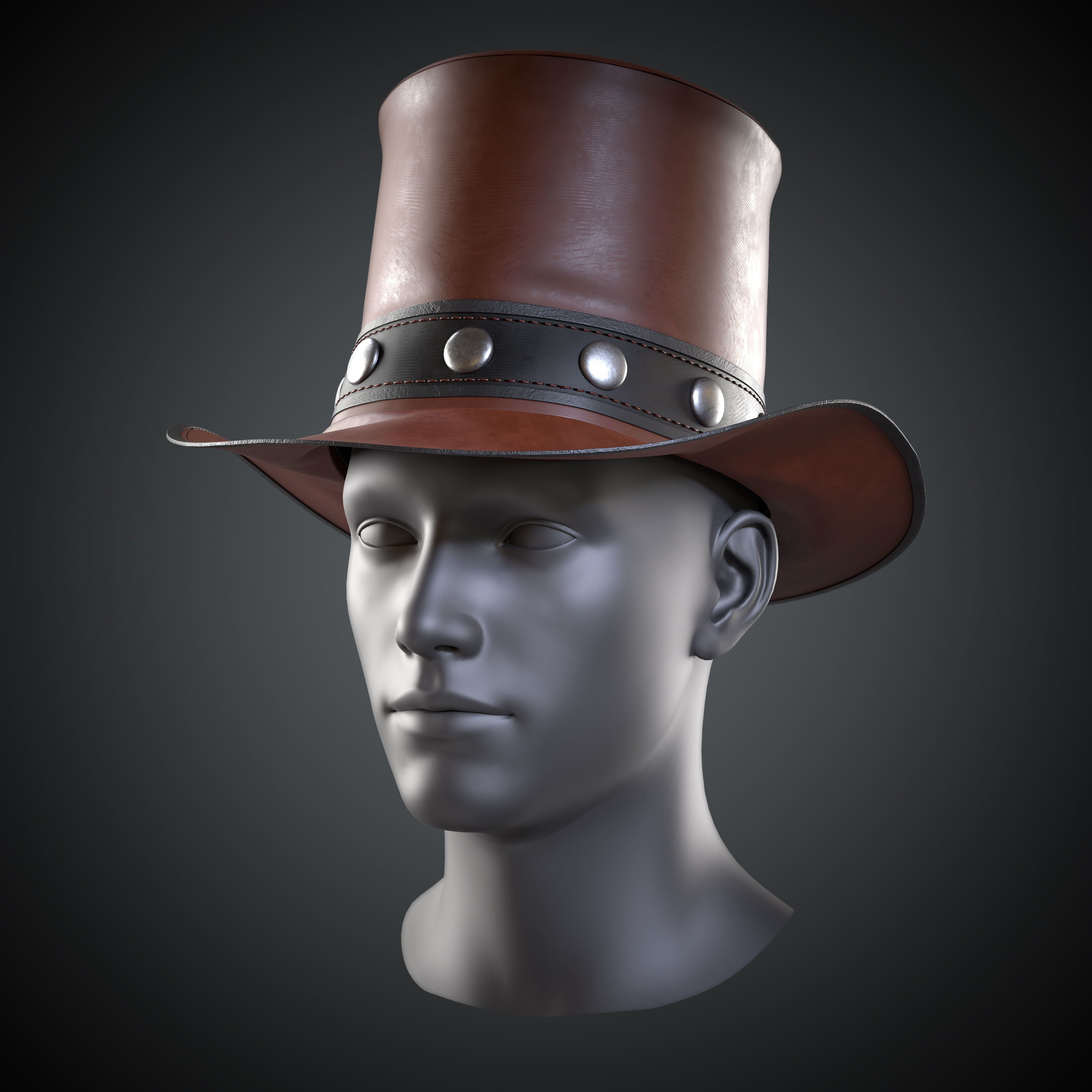 Top Hat 3D model Free low-poly 3D model_1