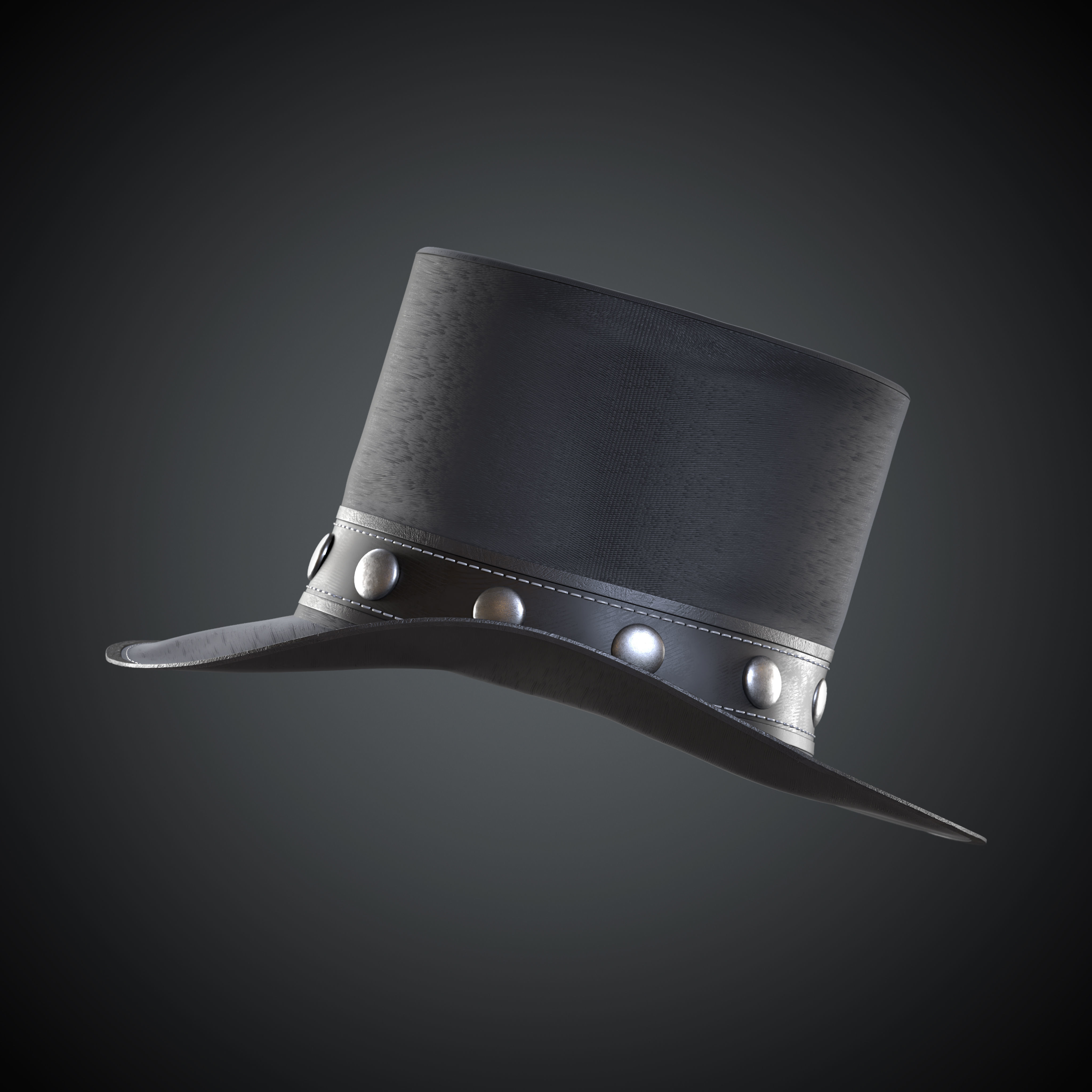 Top Hat 3D model Free low-poly 3D model_9