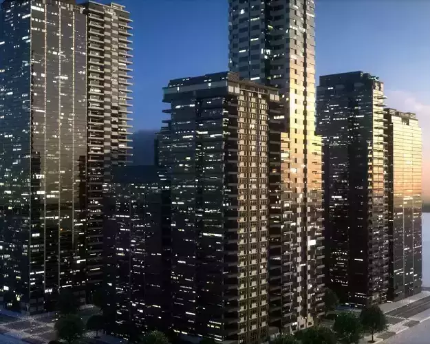 City Block Type B30 3D model