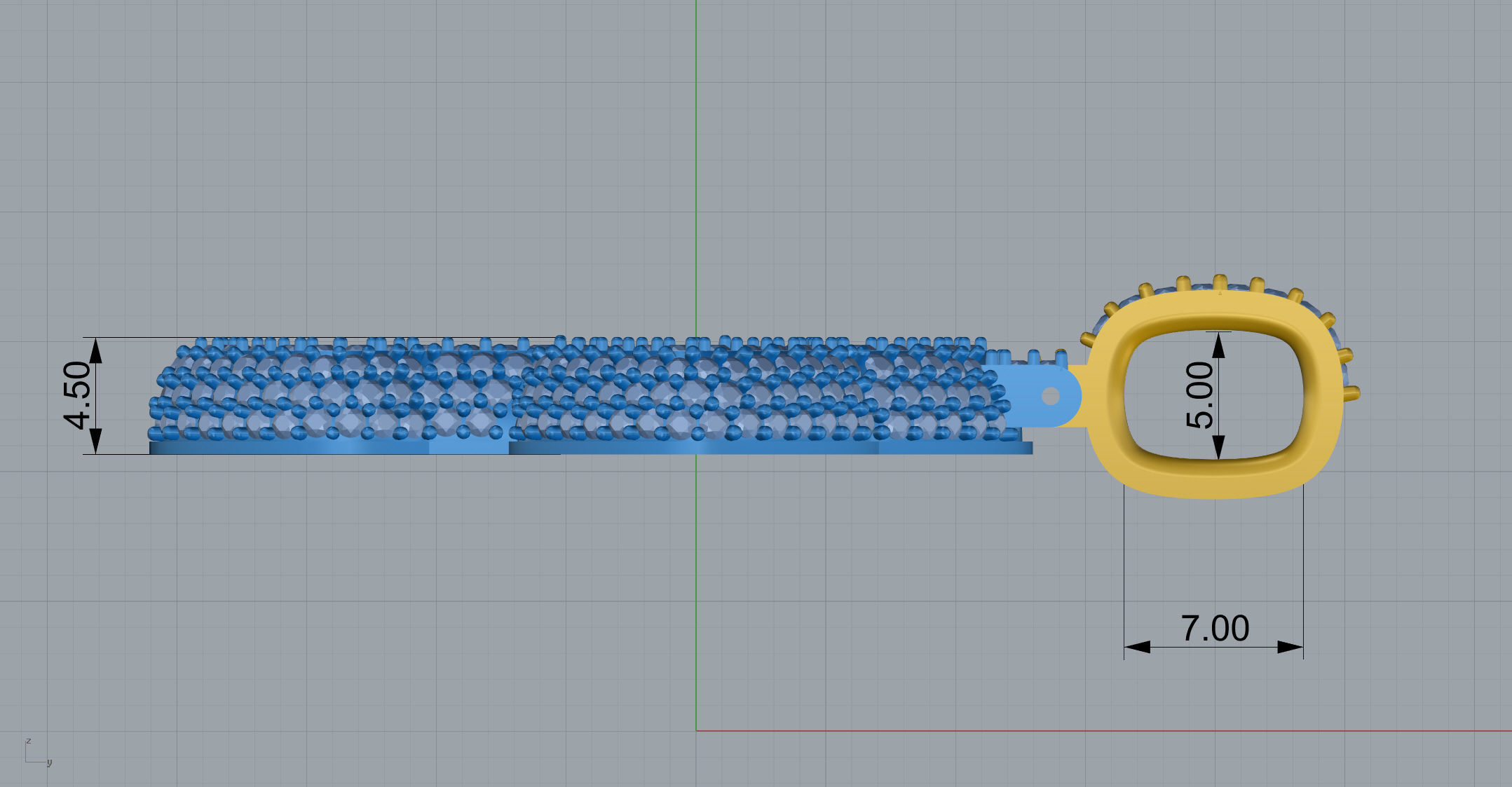 Cross Pendant Baguetes Style 1 3D print model_14