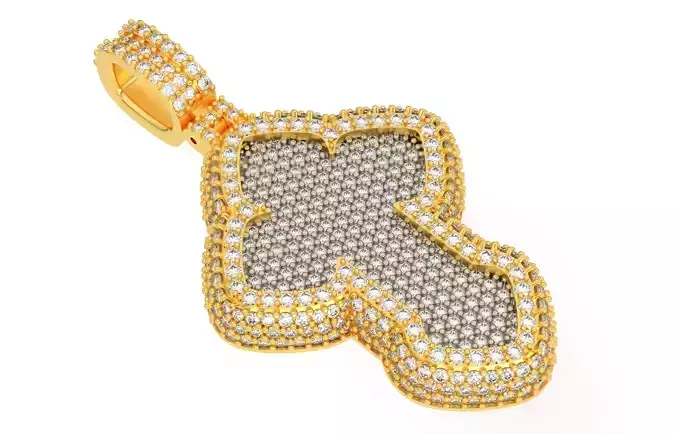 Cross Pendant Round stones Style 1