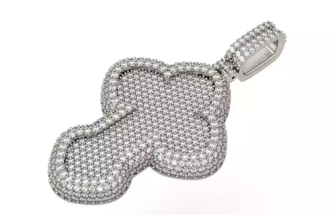 Cross Pendant Round stones Style 2