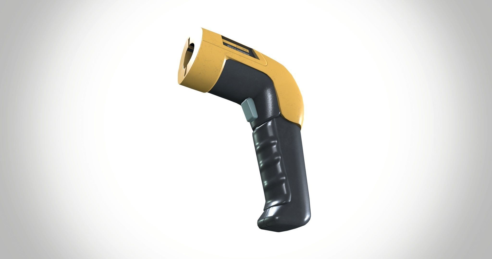 Infrared  572 Thermometer Low-poly 3D model_2