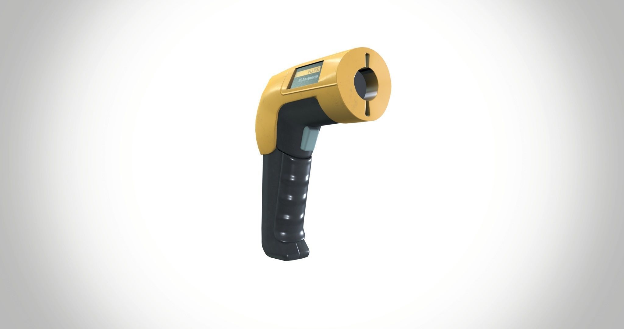 Infrared  572 Thermometer Low-poly 3D model_8