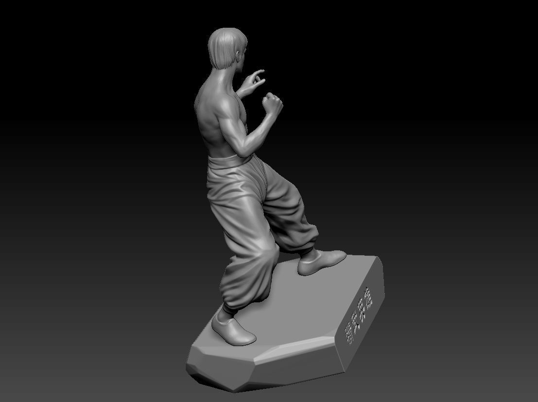 The 3 d model jingwuyangxiong hero Bruce lee Chinese kungfu 3D print model_5