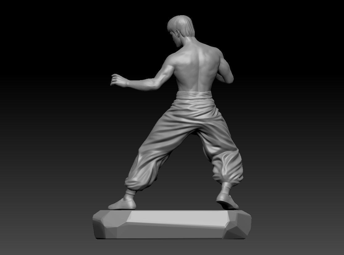 The 3 d model jingwuyangxiong hero Bruce lee Chinese kungfu 3D print model_1
