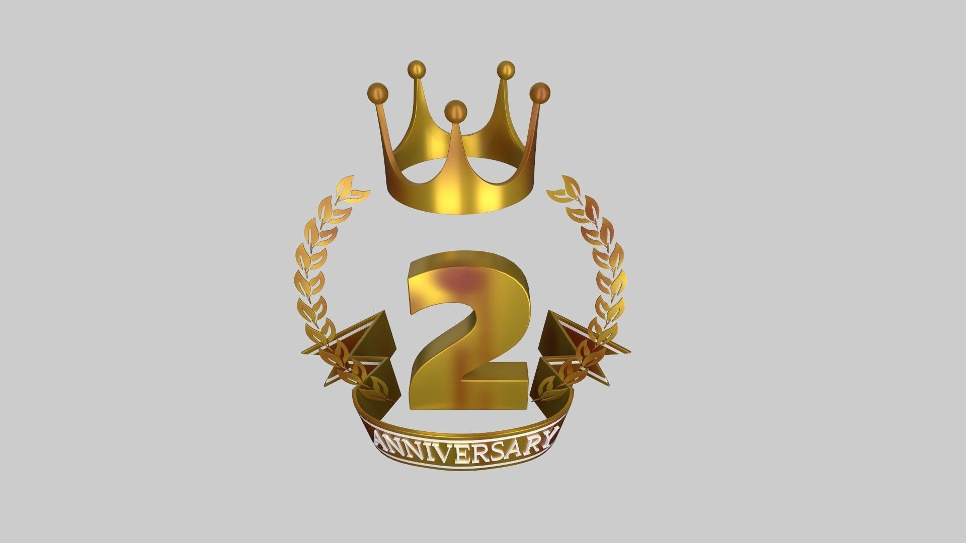 Game Anniversary logo Prop 3D model_5