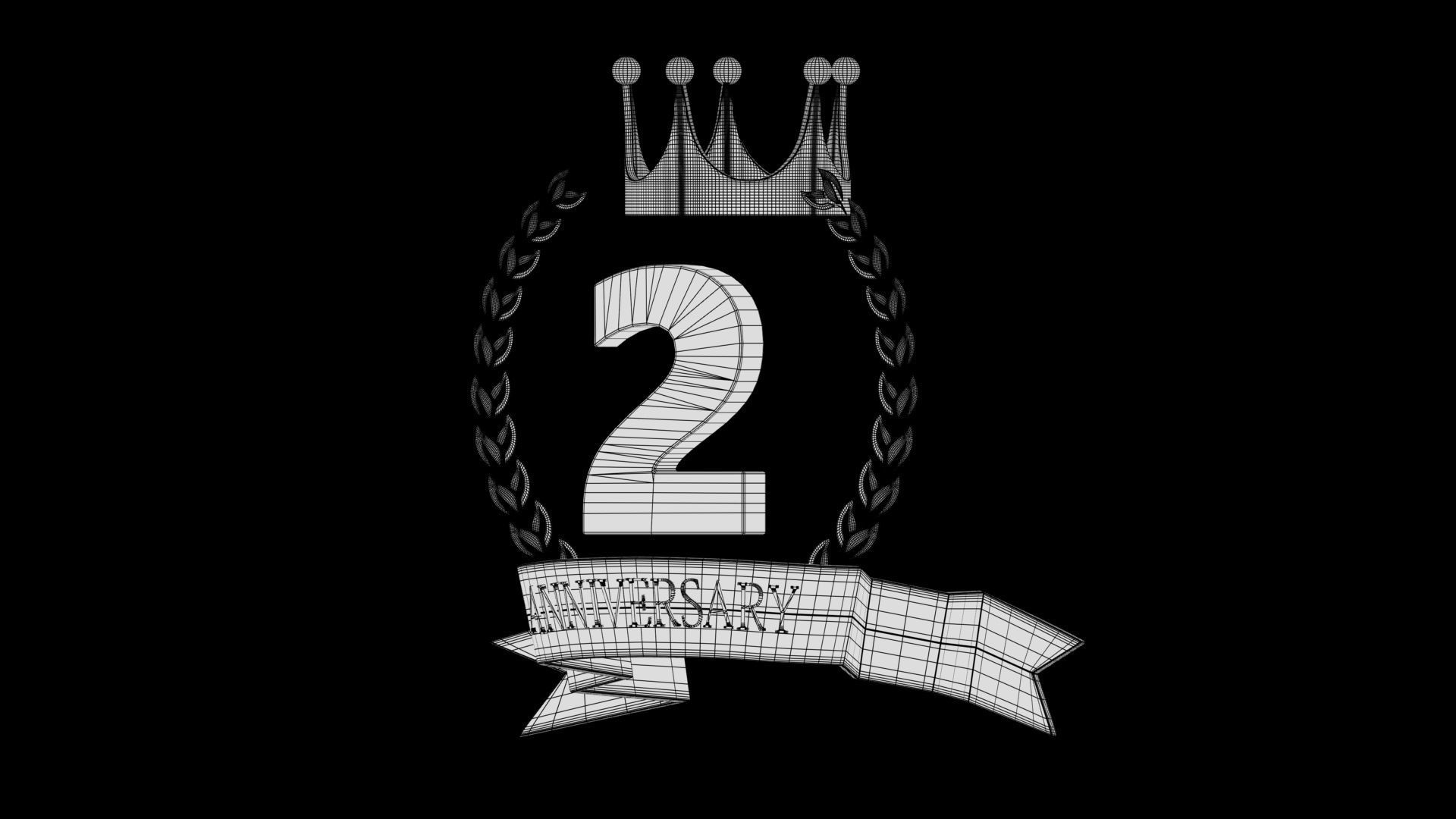 Game Anniversary logo Prop 3D model_9