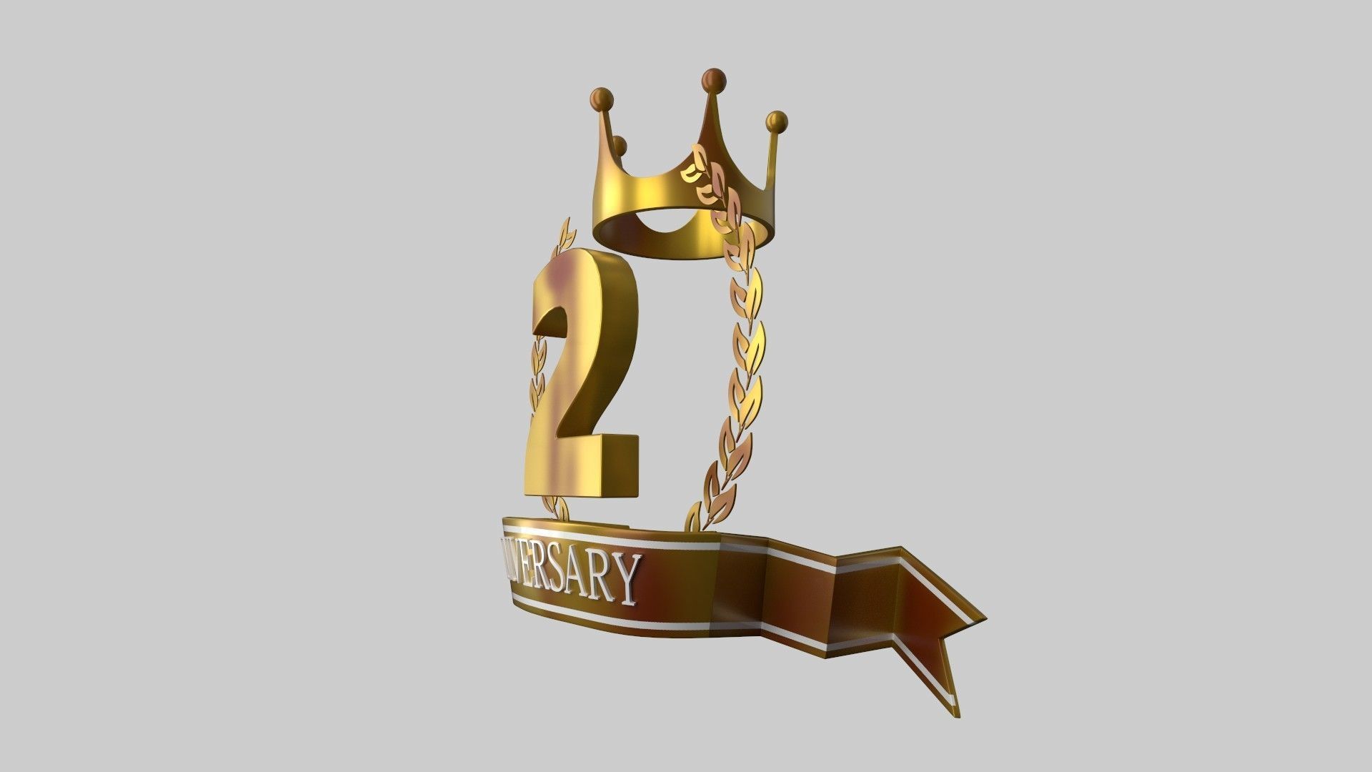 Game Anniversary logo Prop 3D model_4