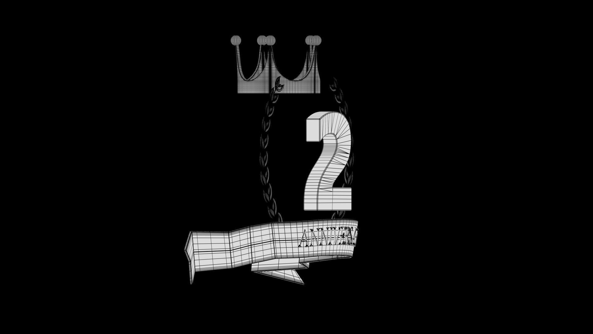 Game Anniversary logo Prop 3D model_7