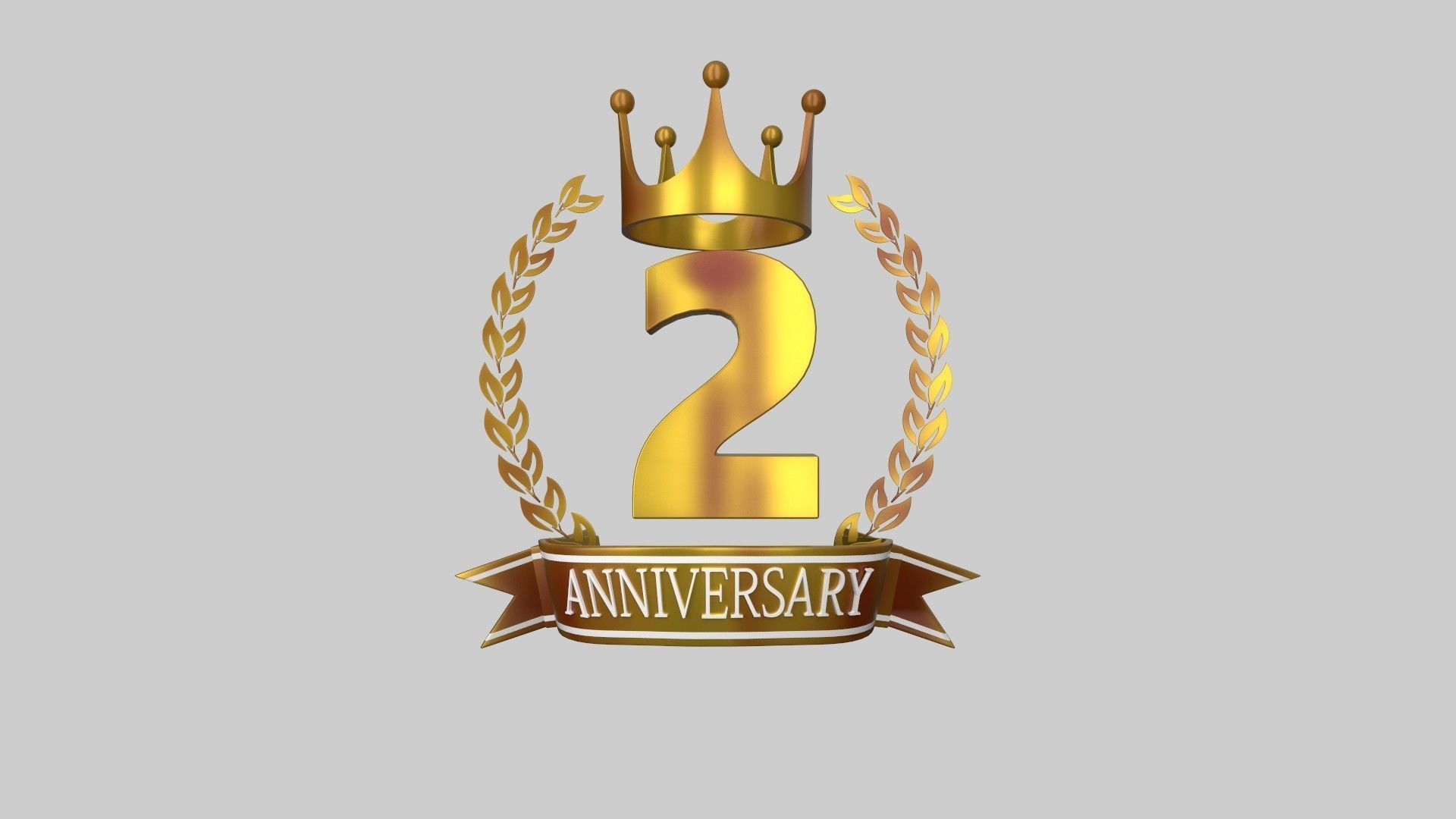 Game Anniversary logo Prop 3D model_1