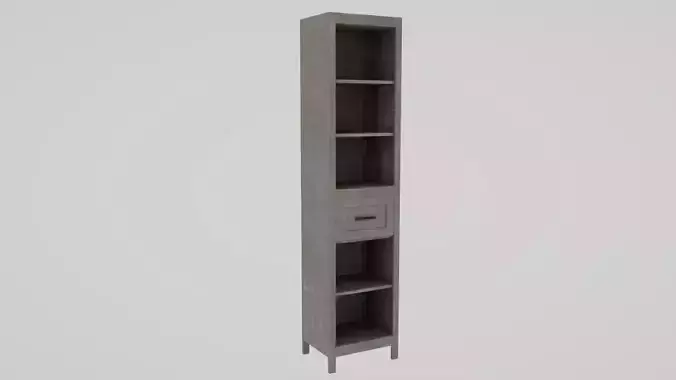 Narrow Storage Cabinet with Drawer and 5 Tier Shelf